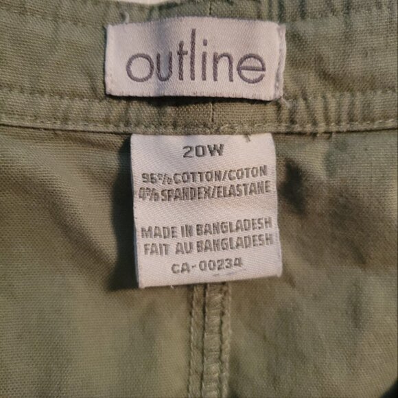 Sage Green Casual Cotton Canvas Cargo Skirt - Picture 8 of 13